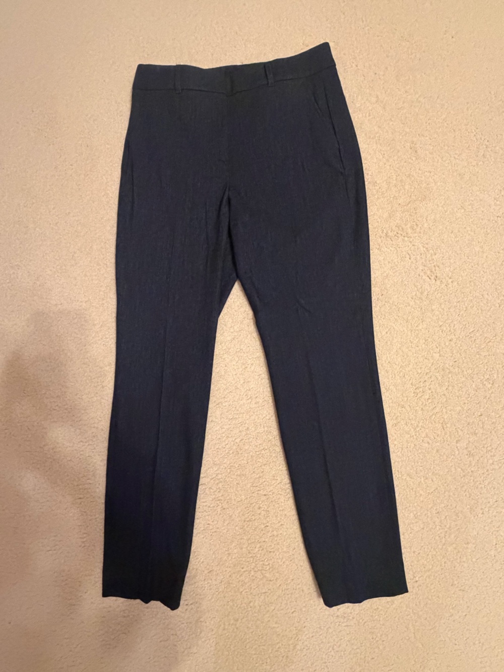 White House Black Market Chambray Slim Ankle Trousers